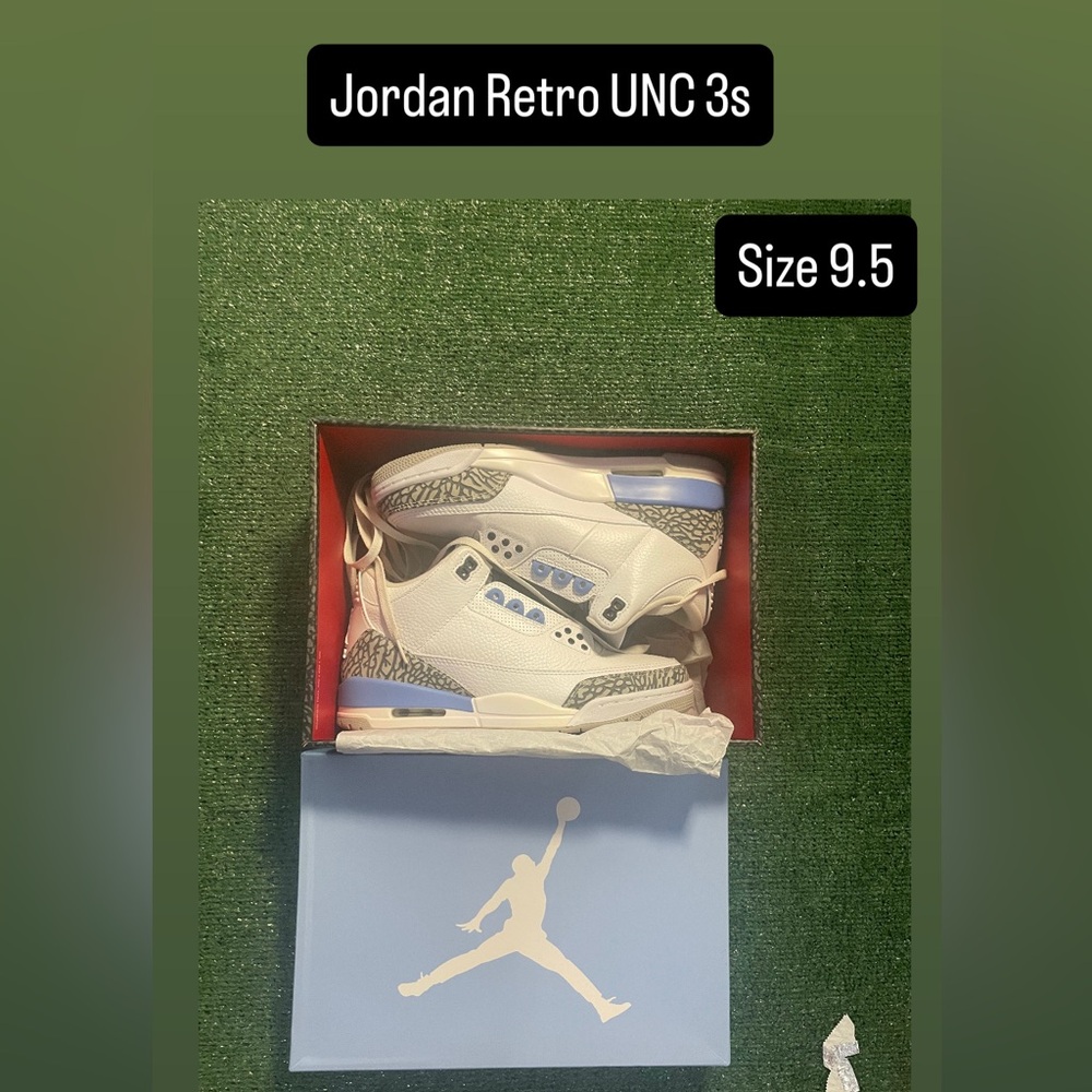 Jordan Retro UNC 3s - White and Blue